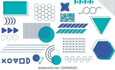 abstract geometric elements for backgrounds and patterns in vector