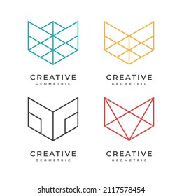 Abstract geometric elements creative vector design template