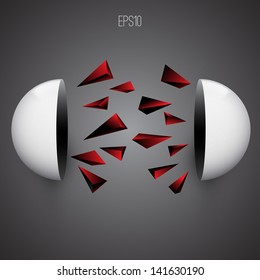 Abstract geometric elements. Abstract futuristic background. Vector