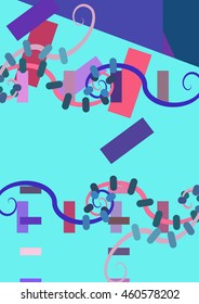 Abstract geometric elements line vector pattern. Ornament illustration concept. Modern stylish texture for design, website, background, banner, cards, invitations, covers, placards, posters.