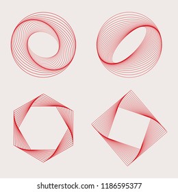 Abstract geometric elements set vector