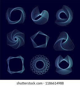 Abstract geometric elements set vector