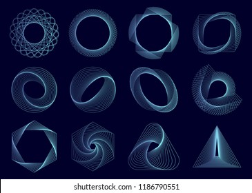Abstract geometric elements set vector