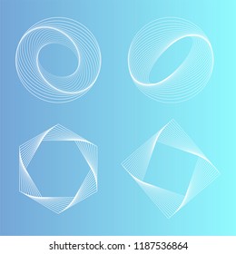 Abstract geometric elements set vector