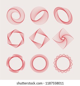 Abstract geometric elements set vector