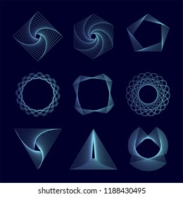 Abstract geometric elements set vector