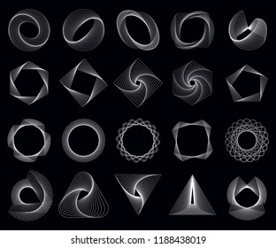 Abstract geometric elements set vector