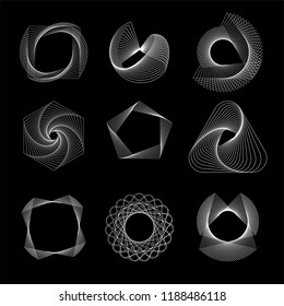 Abstract geometric elements set vector