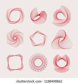 Abstract geometric elements set vector