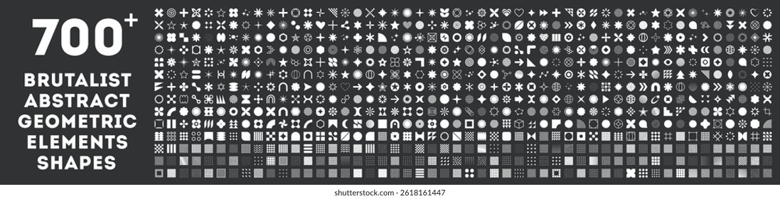 Abstract geometric elements shapes. Memphis design, retro elements for web, vintage, advertisement, commercial banner, poster, leaflet, billboard, sale. Collection trendy halftone vector.