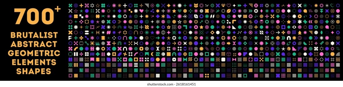 Abstract geometric elements shapes. Memphis design, retro elements for web, vintage, advertisement, commercial banner, poster, leaflet, billboard, sale. Collection trendy halftone vector.