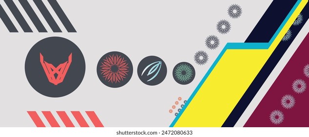 Abstract  geometric elements, shapes and Vector shapes
