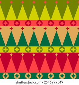 Abstract geometric elements with striped background for christmas and new year celebration.