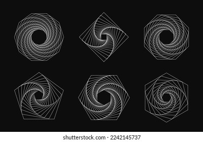 Abstract geometric elements. Universal dynamical forms, flowing lines.