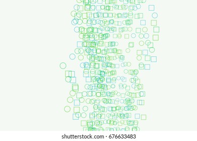 Abstract geometric ellipse & square box pattern, colorful & artistic for graphic design, catalog, textile or texture printing & background. Vector illustration graphic.