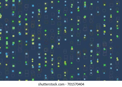 Abstract geometric ellipse & square box pattern, colorful & artistic for graphic design, catalog, textile or texture printing & background. Vector illustration graphic.