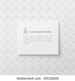Abstract geometric EPS10 vector background with text box and buddy icon for web page wallpaper, banner, brochure cover design