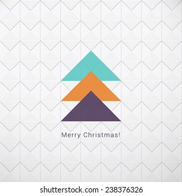 Abstract geometric EPS10 vector background with christmas tree for web page wallpaper, banner, brochure cover design, holiday greeting