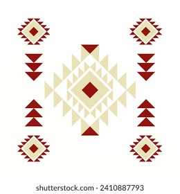 abstract geometric ethnic fabric pattern border design for fabric print, rugs, clothing, sarong, scarf, wrap, embroidery, print, curtain, carpet, wallpaper, wrapping, Batik, Aztec