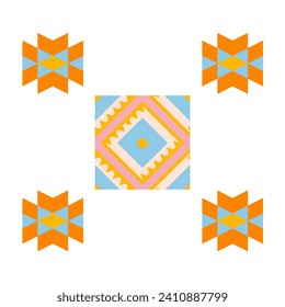 abstract geometric ethnic fabric pattern border design for fabric print, rugs, clothing, sarong, scarf, wrap, embroidery, print, curtain, carpet, wallpaper, wrapping, Batik, Aztec
