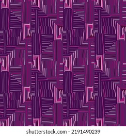 Abstract geometric ethnic mosaic seamless pattern. Tribal tile. Creative vintage ornament. Design for fabric, textile print, wrapping paper, cover. Vector illustration