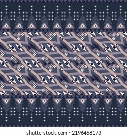 Abstract geometric ethnic native aztec pattern seamless oriental traditional Graphic design for fabric, curtain, background, carpet, wallpaper, clothing, wrapping, batik, textile Vector illustration