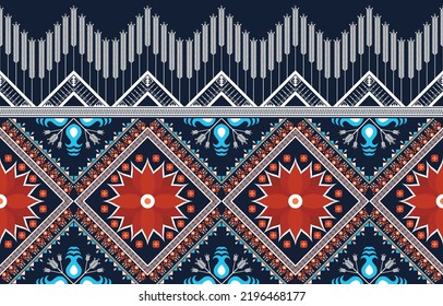 Resumen geométrico étnico nativa azteca estilo indio africano estilo oriental sin costura Diseño para tela, cortina, fondo, alfombra, papel pintado, ropa, envoltura, batik, vector textil