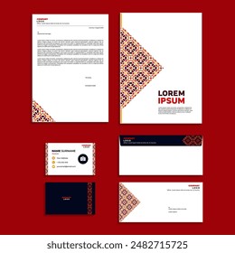 Abstract Geometric Ethnic Office Stationery Equipment Set Design