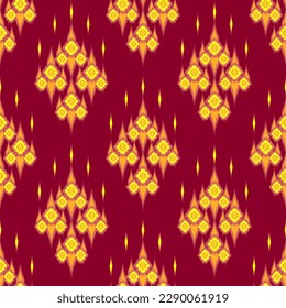 Abstract geometric ethnic oriental ikat seamless pattern traditional in tribal.Design for background,carpet,Batik,cover,textile,wallpaper,clothing,wrapping,fabric,Vector illustration.embroidery style.