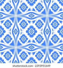 Abstract geometric ethnic oriental ikat seamless pattern traditional in tribal.Design for background,carpet,Batik,cover,textile,wallpaper,clothing,wrapping,fabric,Vector illustration.embroidery style.