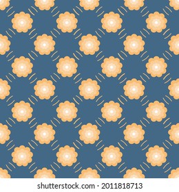 Abstract geometric ethnic pattern. Design for fabric, textile, wallpaper and background. flowers from Abstract geometric pattern. Vector illustration.