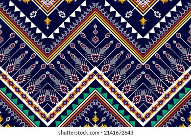 Abstract geometric ethnic pattern design. Aztec fabric carpet mandala ethnic ornament chevron textile decoration wallpaper. Tribal native boho African ethnic traditional embroidery background 