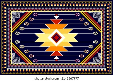 Abstract geometric ethnic pattern design. Aztec fabric carpet mandala ornament ethnic chevron textile decoration wallpaper. Tribal turkey African Indian ethnic traditional embroidery vector background