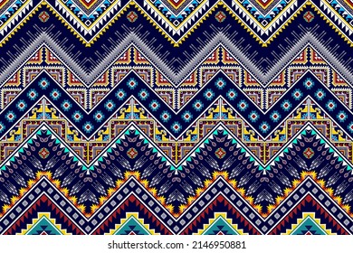 Abstraktes geometrisches ethnisches Muster. Stammesboho einheimische Pute ethnische traditionelle Stickerei, Vektorhintergrund. Teppichboden aus Azteken mandala Ornament ethnische Chevron Textil-Dekoration Tapete.