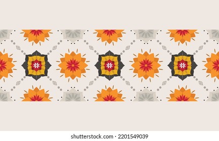 Abstract geometric ethnic pattern design.
