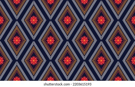Abstract geometric ethnic pattern design.