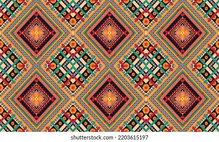 Abstract geometric ethnic pattern design.