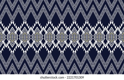Resumen de diseño de patrones étnicos geométricos para ropa, tela, fondo, papel pintado, envoltura, batik. Ropa de púxel, estilo bordado.