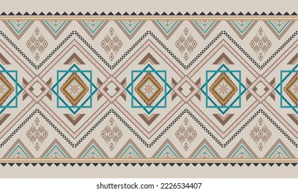 Resumen de diseño de patrones étnicos geométricos para ropa, tela, fondo, papel pintado, envoltura, batik. Ropa de púxel, estilo bordado.