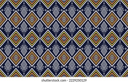 Resumen de diseño de patrones étnicos geométricos para ropa, tela, fondo, papel pintado, envoltura, batik. Ropa de púxel, estilo bordado.