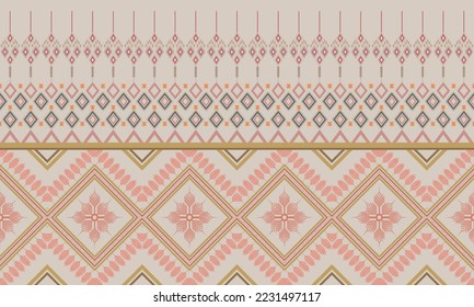 Resumen de diseño de patrones étnicos geométricos para ropa, tela, fondo, papel pintado, envoltura, batik. Ropa de púxel, estilo bordado. Textura vectorial tribal.