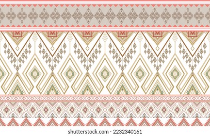 Resumen de diseño de patrones étnicos geométricos para ropa, tela, fondo, papel pintado, envoltura, batik. Ropa de púxel, estilo bordado. Textura vectorial tribal.