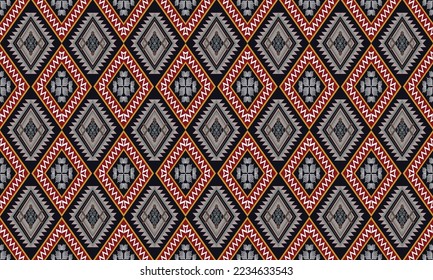 Resumen de diseño de patrones étnicos geométricos para ropa, tela, fondo, papel pintado, envoltura, batik. Ropa de púxel, estilo bordado. Textura vectorial tribal.