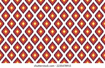 Abstract geometric ethnic pattern design for clothing, fabric, background, wallpaper, wrapping, batik. Knitwear, Pixel pattern, Embroidery style. Tribal vector texture.