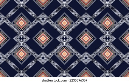 Resumen de diseño de patrones étnicos geométricos para ropa, tela, fondo, papel pintado, envoltura, batik. Ropa de púxel, estilo bordado. Textura vectorial tribal.