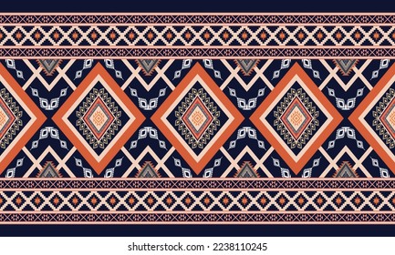 Resumen de diseño de patrones étnicos geométricos para ropa, tela, fondo, papel pintado, envoltura, batik. Ropa de púxel, estilo bordado. Textura vectorial tribal.