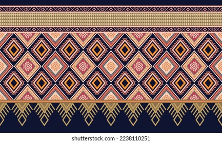 Resumen de diseño de patrones étnicos geométricos para ropa, tela, fondo, papel pintado, envoltura, batik. Ropa de púxel, estilo bordado. Textura vectorial tribal.