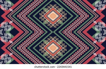 Resumen de diseño de patrones étnicos geométricos para ropa, tela, fondo, papel pintado, envoltura, batik. Ropa de púxel, estilo bordado. Textura vectorial tribal.