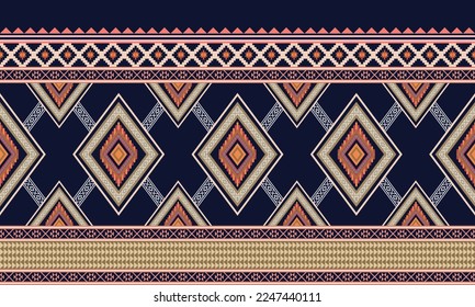 Resumen de diseño de patrones étnicos geométricos para ropa, tela, fondo, papel pintado, envoltura, batik. Ropa de púxel, estilo bordado. Textura vectorial tribal.