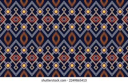 Abstraktes geometrisches ethnisches Muster für Kleidung, Stoff, Hintergrund, Tapete, Verpackung, Batik. Knitwear, Pixelmuster, Stickereistil. Stammesvektorstruktur.